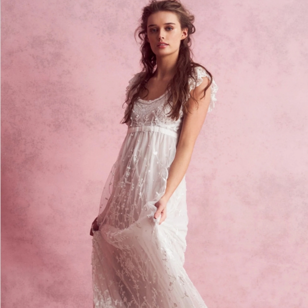 ISO LoveShackFancy Sho wedding gown with hand made faux pearls NWT